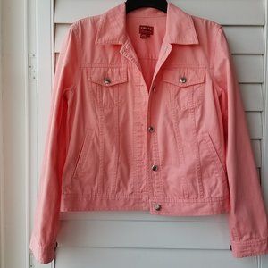 Chaps Pink Jean Jacket Size Small